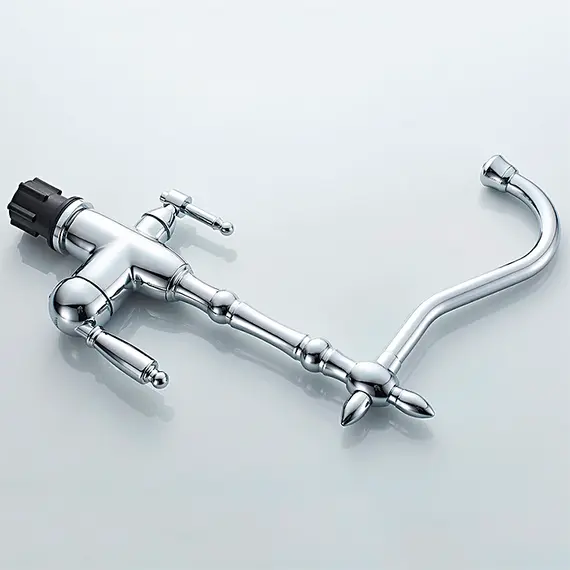 Смеситель для кухни со встроенным краном под фильтр питьевой воды Ledeme L4555-3 хром, изображение 5