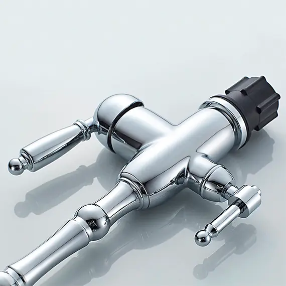 Смеситель для кухни со встроенным краном под фильтр питьевой воды Ledeme L4555-3 хром, изображение 7