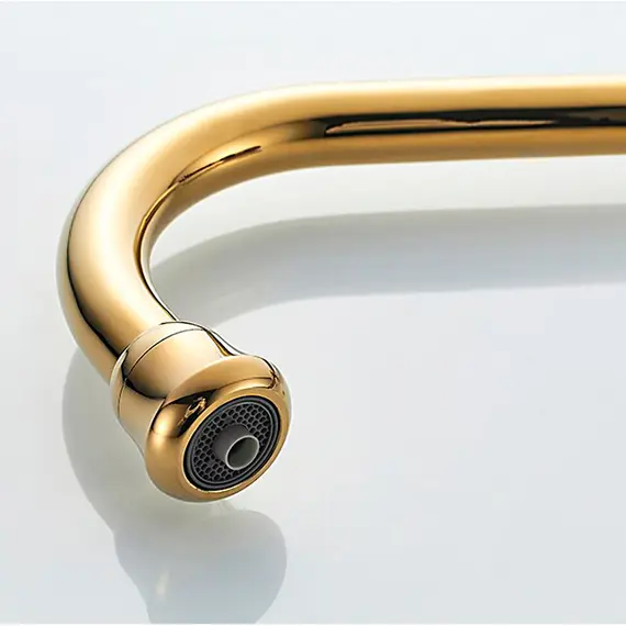 Смеситель для кухни ретро со встроенным краном под фильтр питьевой воды Ledeme L4555G-3 золотой, изображение 7