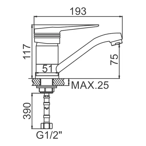 Смеситель для кухни Ledeme H56 L4556-2 хром, изображение 2