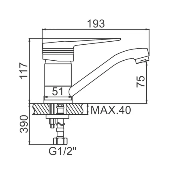 Смеситель для кухни Ledeme H56 L4556 хром, изображение 2