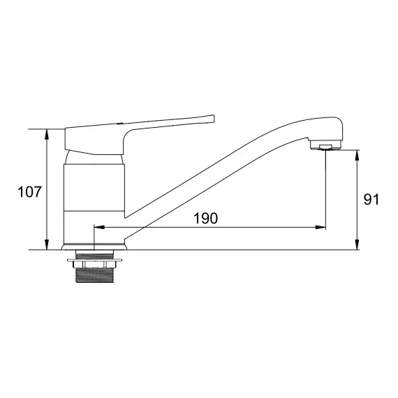 Смеситель для кухни Ledeme H57 L4557-2 хром, изображение 2