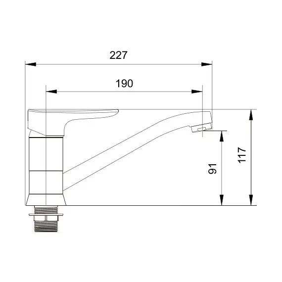 Смеситель для кухни Ledeme H65 L4565-2 хром, изображение 2