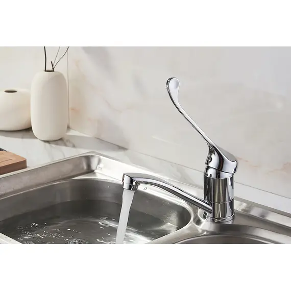 Локтевой смеситель для раковины Ledeme H79 L4579-2 хирургический хром, изображение 3