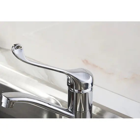 Локтевой смеситель для раковины Ledeme H79 L4579-2 хирургический хром, изображение 5