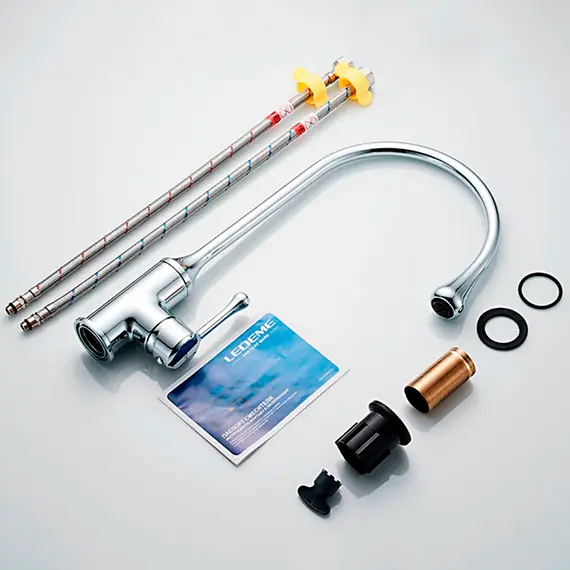 Смеситель для кухни Ledeme L4599 хром, изображение 10