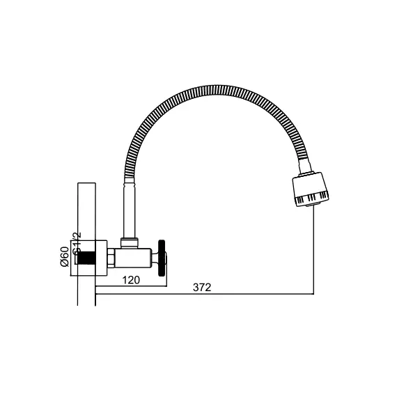 Смеситель для кухни с гибким изливом с душем Ledeme H89 L4689-3 хром, изображение 2