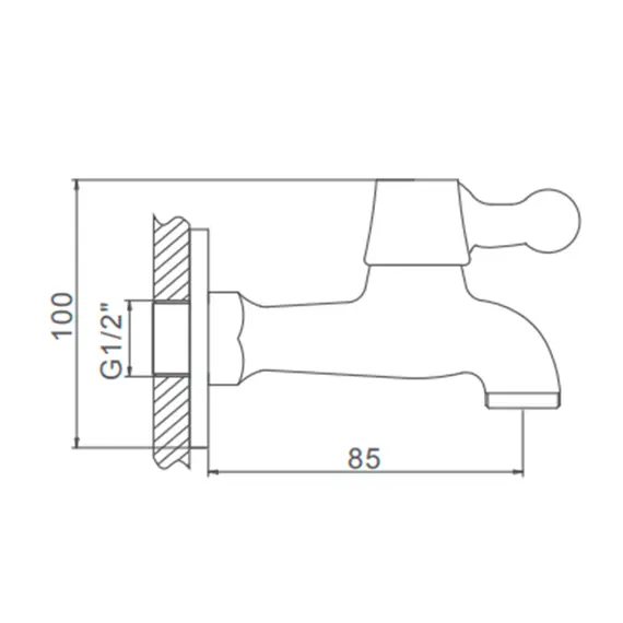 Кран водоразборный Ledeme L4695 хром, изображение 2