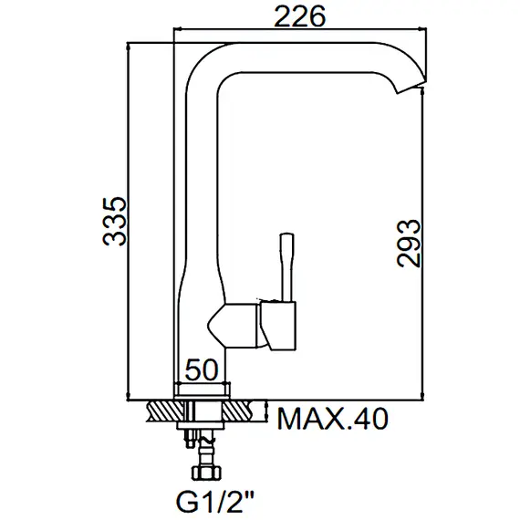 Смеситель для кухни Ledeme R L4069B черный, изображение 2