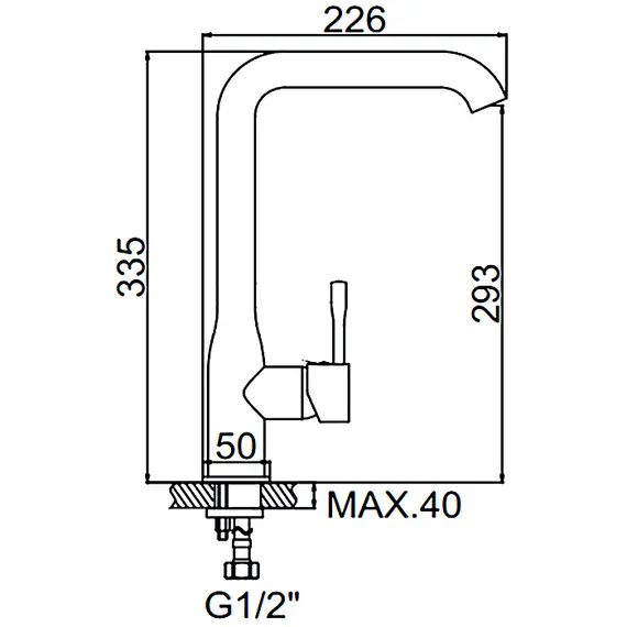 Смеситель для кухни Ledeme R L4698M бежевый, изображение 2