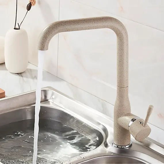 Смеситель для кухни Ledeme R L4698M бежевый, изображение 3