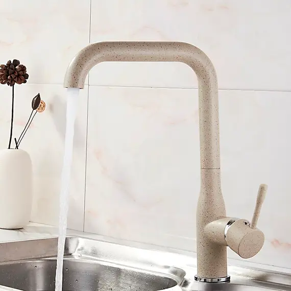 Смеситель для кухни Ledeme R L4698M бежевый, изображение 4