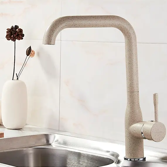 Смеситель для кухни Ledeme R L4698M бежевый, изображение 5