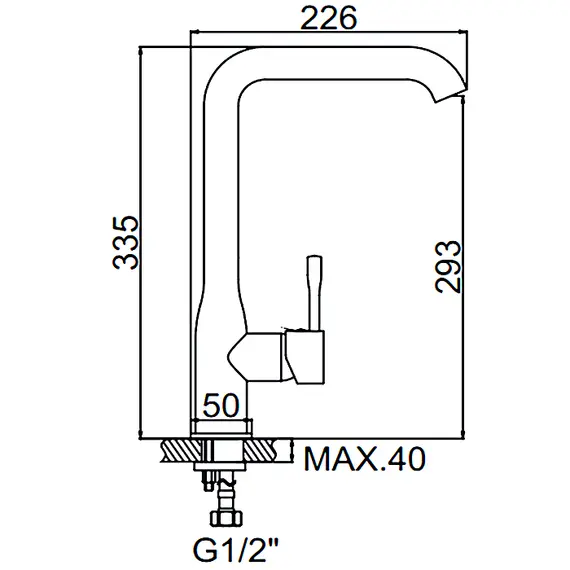 Смеситель для кухни Ledeme R L4698U графит, изображение 2