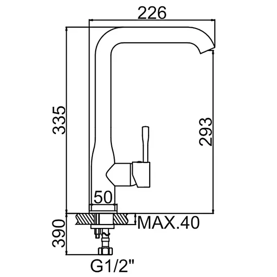 Смеситель для кухни Ledeme R L4698W белый, изображение 2