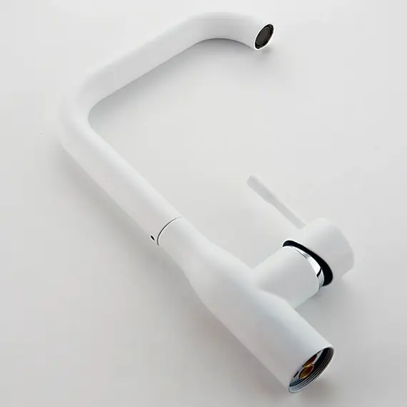 Смеситель для кухни Ledeme R L4698W белый, изображение 6