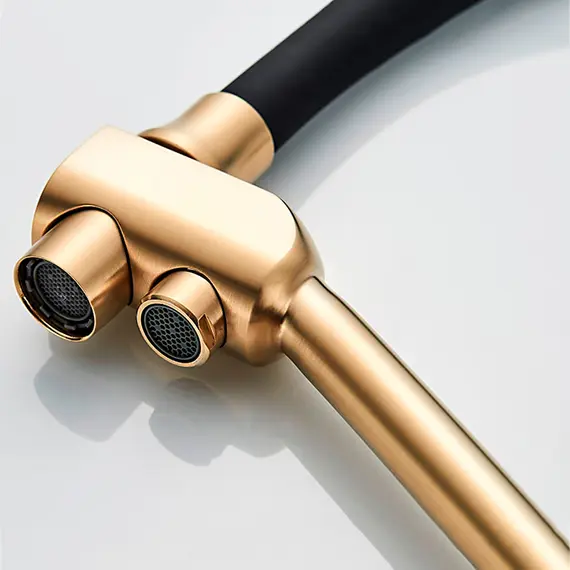 Смеситель для кухни с гибким изливом и встроенным краном под фильтр питьевой воды Ledeme L4855Y-2 хром, изображение 4