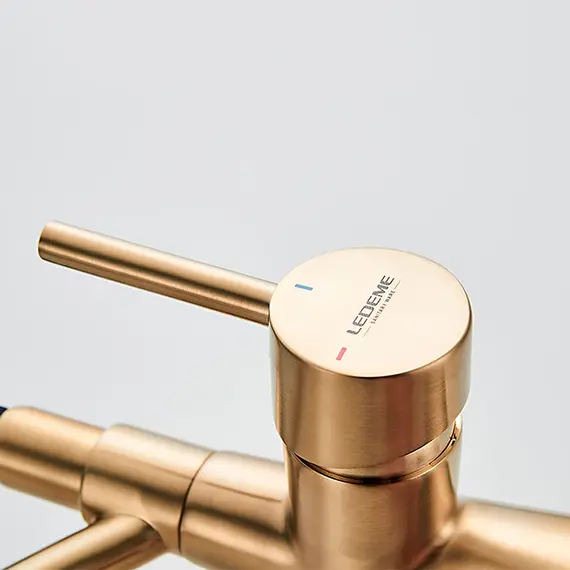 Смеситель для кухни с гибким изливом и встроенным краном под фильтр питьевой воды Ledeme L4855Y-2 хром, изображение 5