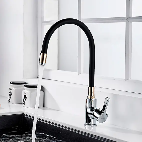 Смеситель для кухни с гибким изливом Ledeme Rainbow L4898-10 хром, изображение 12