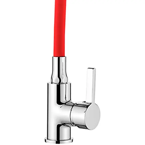 Смеситель для кухни с гибким изливом Ledeme Rainbow L4898-1 хром, изображение 3