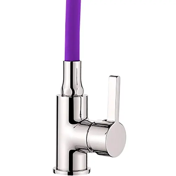 Смеситель для кухни с гибким изливом Ledeme Rainbow L4898-8 хром, изображение 3