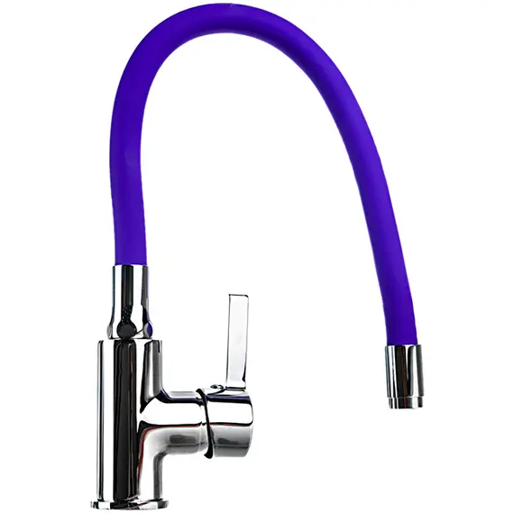 Смеситель для кухни с гибким изливом Ledeme Rainbow L4898-8 хром, изображение 4