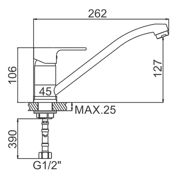 Смеситель для кухни Ledeme H03 L4903 хром, изображение 2