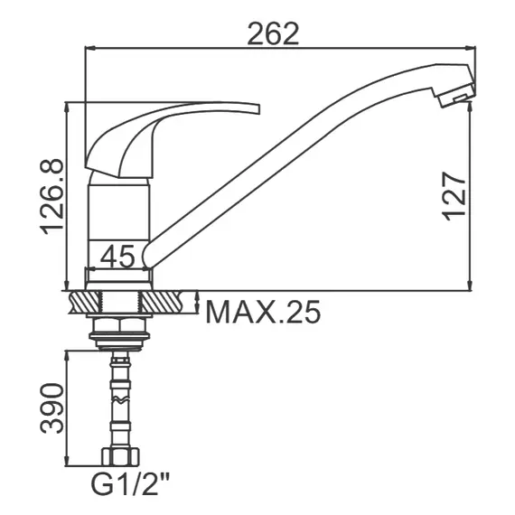 Смеситель для кухни Ledeme H35 L4935 хром, изображение 2