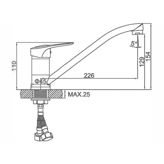 Смеситель для кухни Ledeme H37 L4937 хром, изображение 2