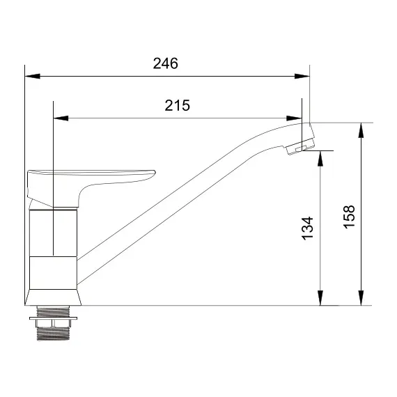 Смеситель для кухни Ledeme H65 L4965 хром, изображение 2