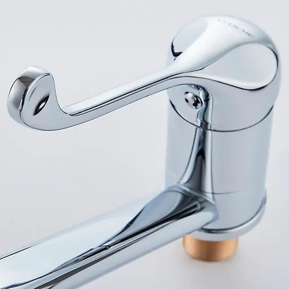 Локтевой смеситель для раковины Ledeme L4979 хирургический хром, изображение 4