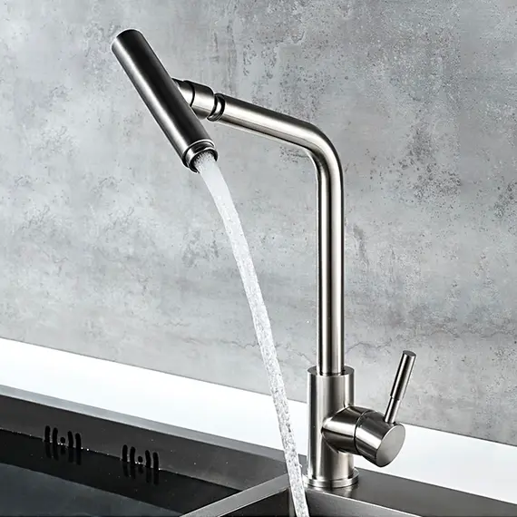 Смеситель для кухни Ledeme R L4998-5 суперсталь, изображение 3