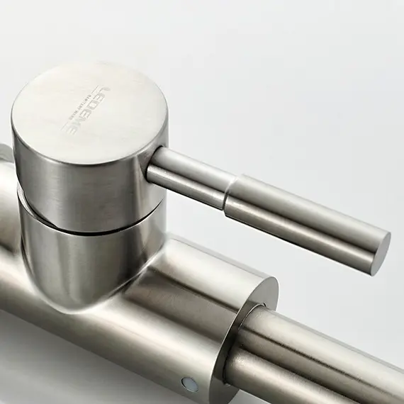 Смеситель для кухни Ledeme R L4998-5 суперсталь, изображение 8