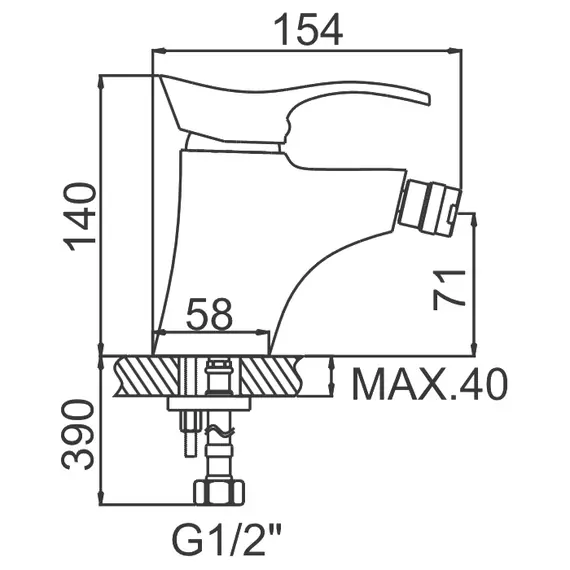 Смеситель для биде Ledeme H01 L5001 хром, изображение 2