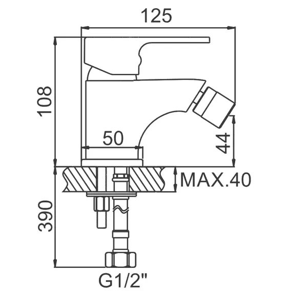 Смеситель для биде Ledeme H03 L5003 хром, изображение 2