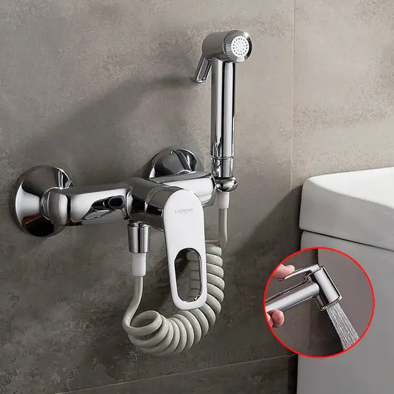 Смеситель с гигиеническим душем Ledeme H49 L5249 хром, изображение 3