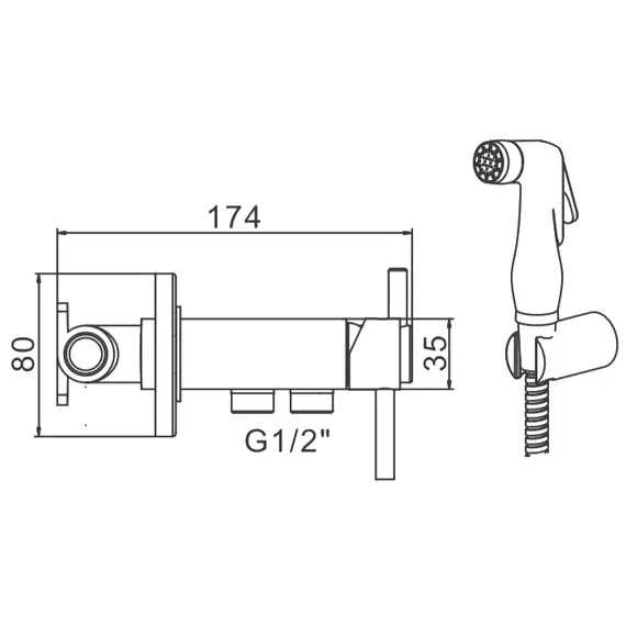 Смеситель с гигиеническим душем Ledeme L5398-1 хром, изображение 2