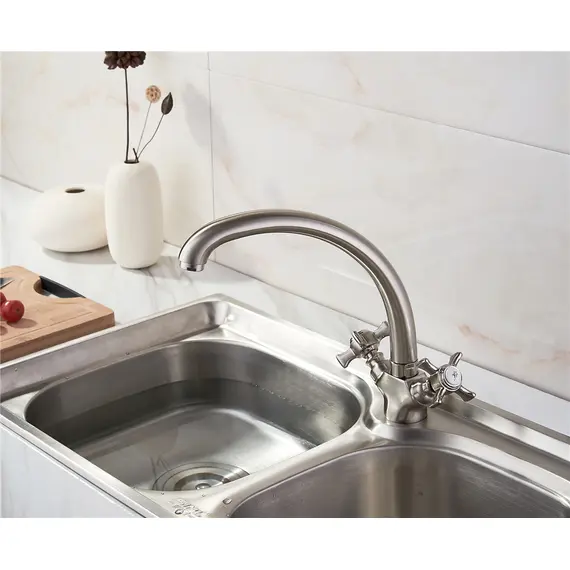 Смеситель для кухни Ledeme H11A L5911A суперсталь, изображение 3