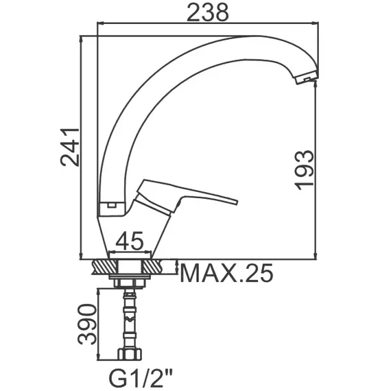 Смеситель для кухни Ledeme R L5913F черный, изображение 2