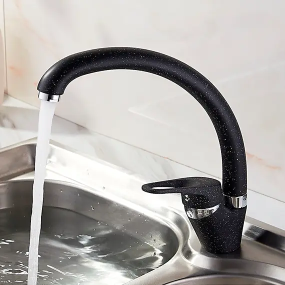 Смеситель для кухни Ledeme R L5913F черный, изображение 3