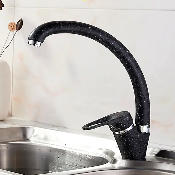 Смеситель для кухни Ledeme R L5913F черный, изображение 5