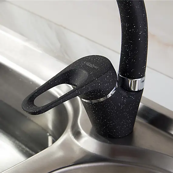 Смеситель для кухни Ledeme R L5913F черный, изображение 6