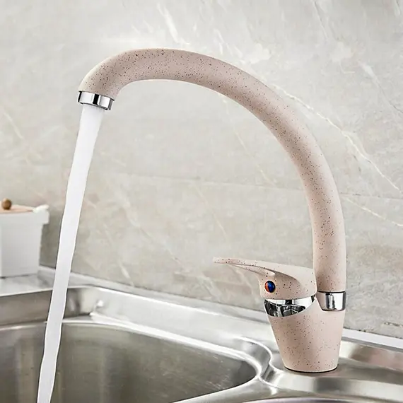 Смеситель для кухни Ledeme R L5913K бежевый матовый, изображение 4