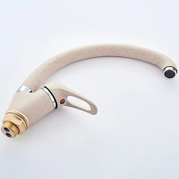 Смеситель для кухни Ledeme R L5913K бежевый матовый, изображение 6