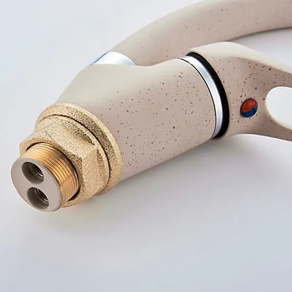 Смеситель для кухни Ledeme R L5913K бежевый матовый, изображение 9