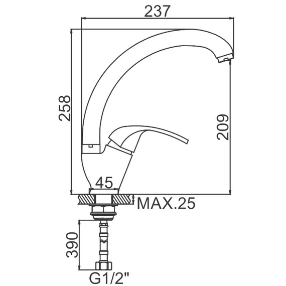Смеситель для кухни Ledeme H35 L5935 хром, изображение 2