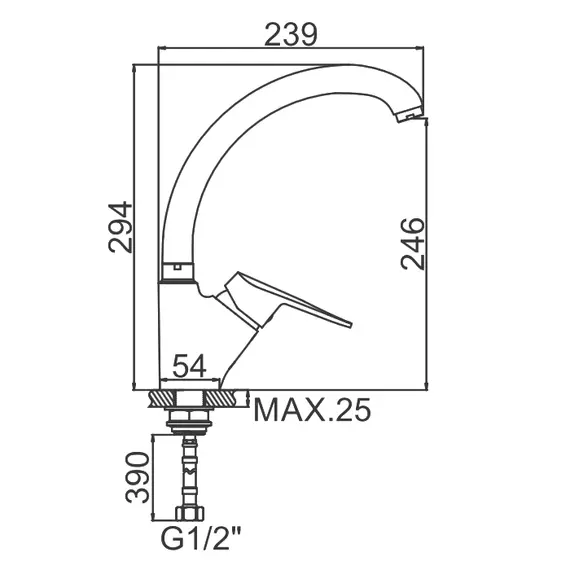 Смеситель для кухни Ledeme H40 L5940 хром, изображение 2