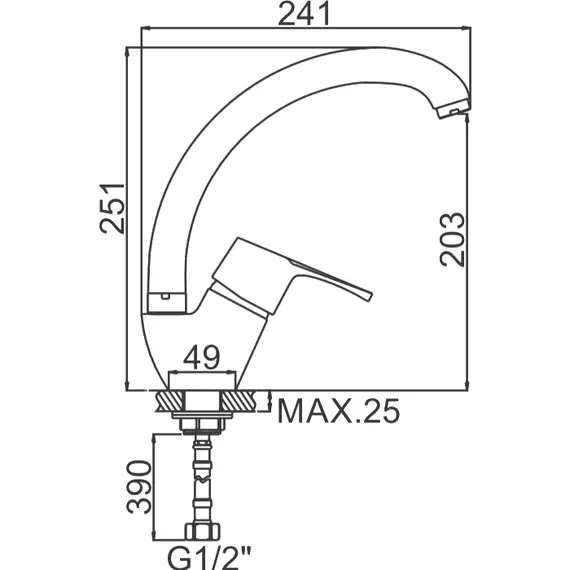 Смеситель для кухни Ledeme H50 L5950 хром, изображение 2