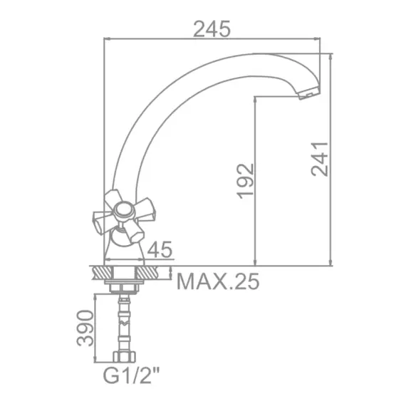 Смеситель для кухни Ledeme H90 L5990 хром, изображение 2
