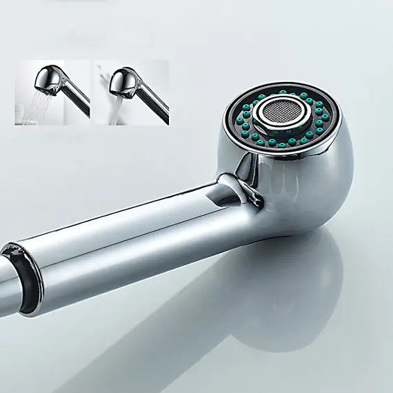 Смеситель для кухни с выдвижной лейкой с душем Ledeme H13 L6013 хром, изображение 5